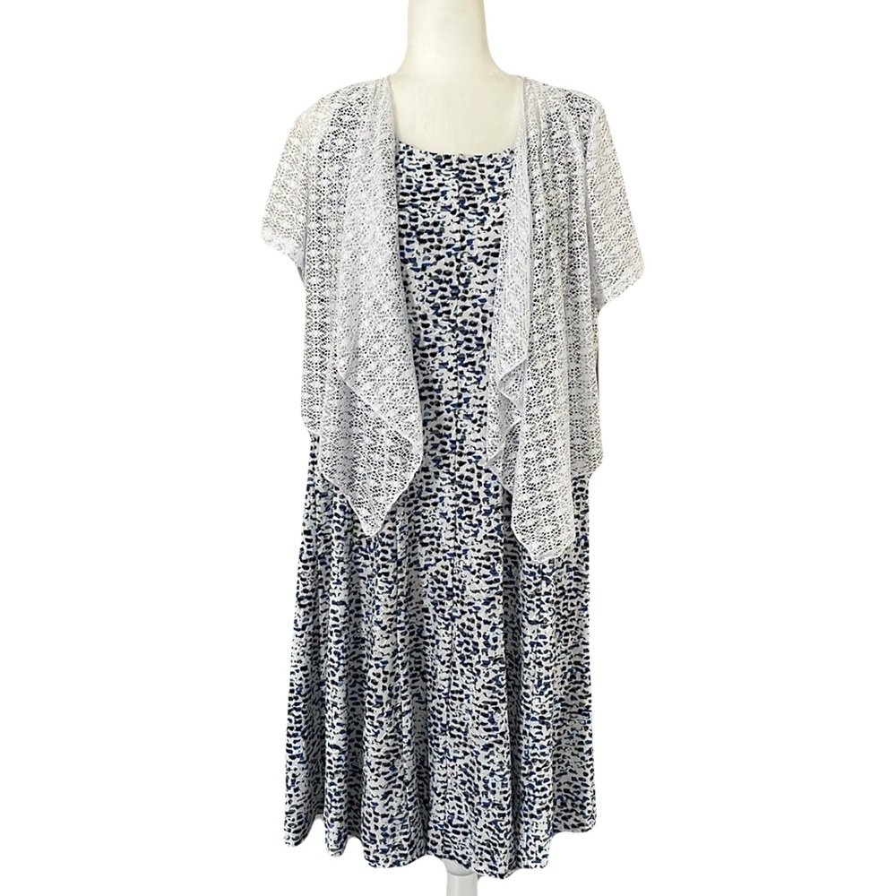 Perceptions New York Blue & White 2pc Dress Set / XL